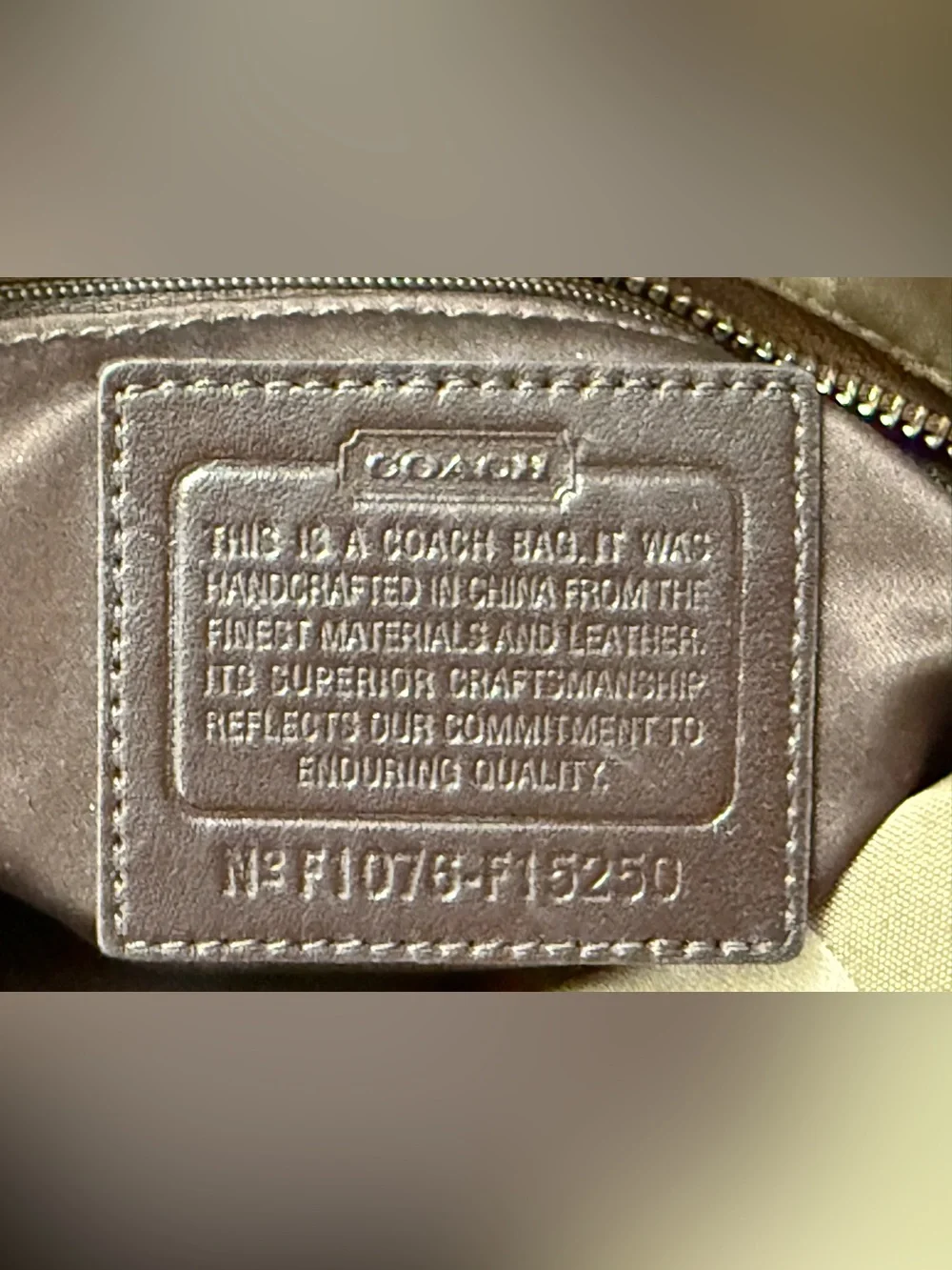 Coach satin signature